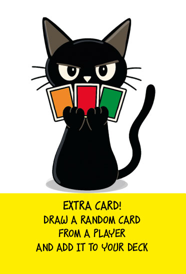 Gattara card preview with black cat illustration