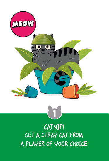 Gattara card preview showing illustrated cat card