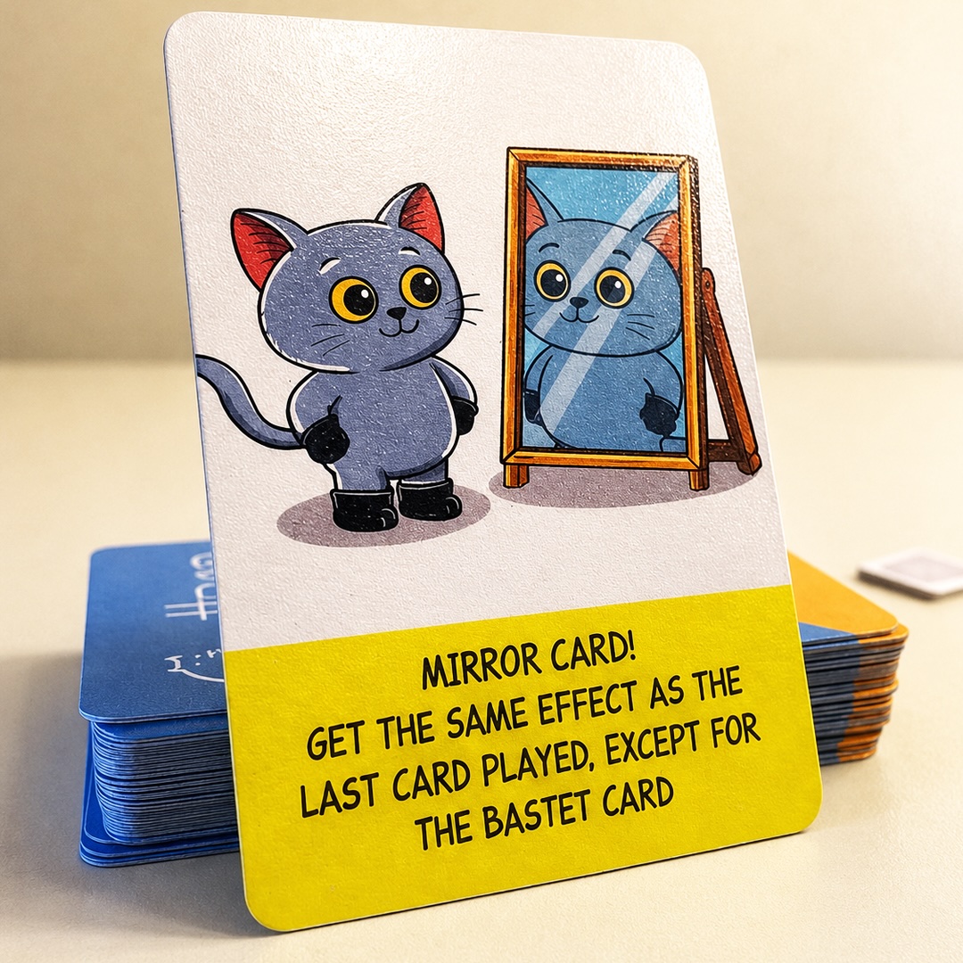 Gattara cat card game card showing character effect