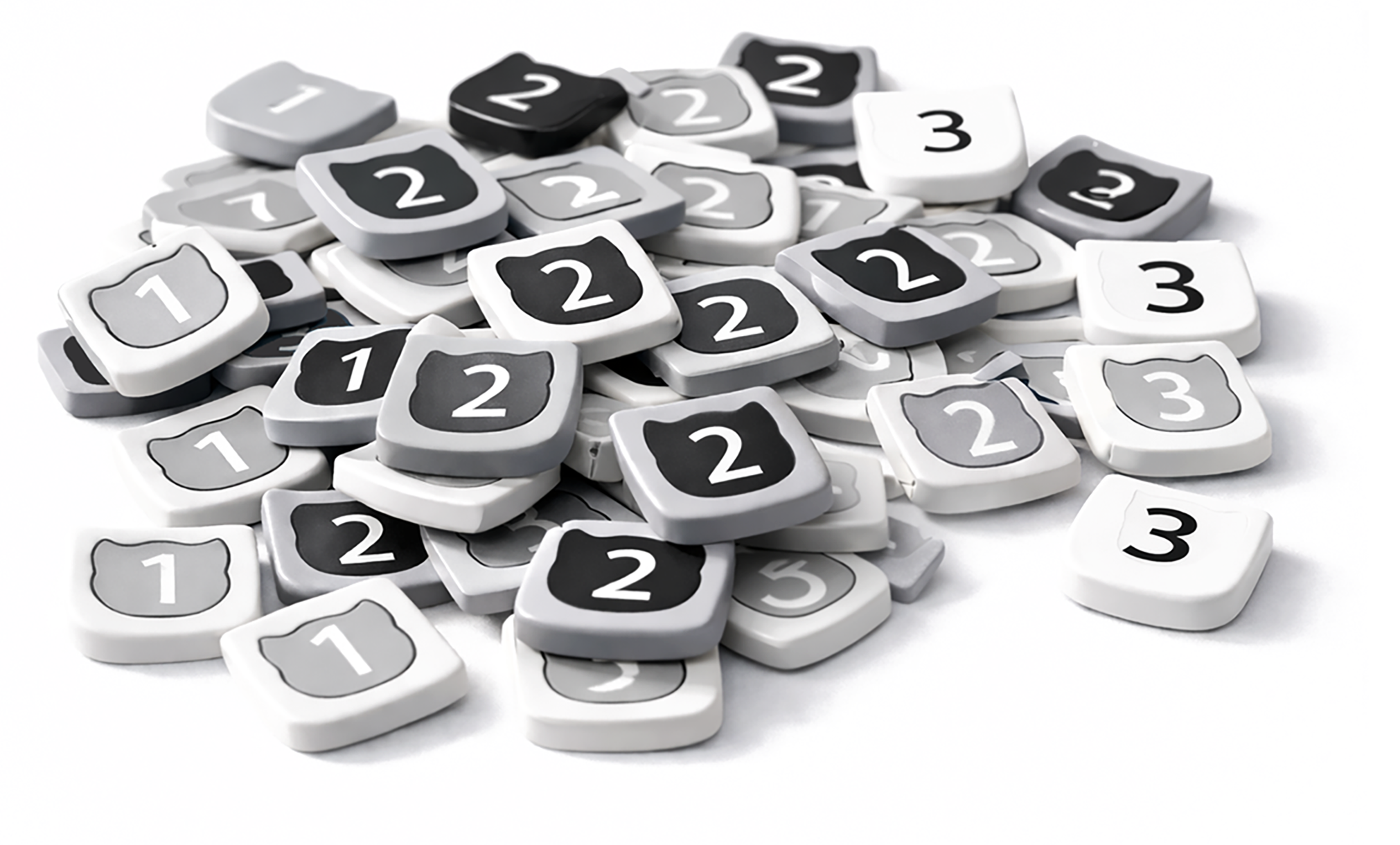 Gattara token system showing stray, pedigree and show cat tokens